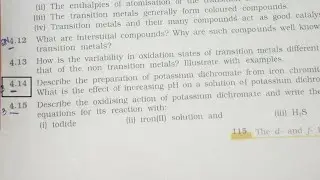 Describe the preparation of the potassium dichromate from iron chromite ore.