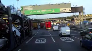 Time lapse driving, Dartford Crossing in London