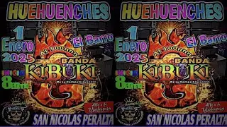 Huehuenches, carnaval y Chicotazos San Nicolas Peralta, 2025  Banda KIBUKI
