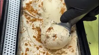 Ice Cream Scooping Compilation (with bubblegum, vanilla, lotus Biscoff, mango and chocolate)