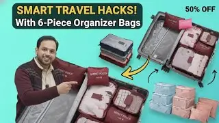 Smart Travel Hacks! 6-Piece Organizer Bags for Easy Packing
