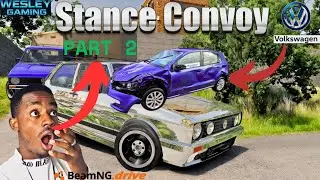BeamNG Drive: Part 2 Road trip convoy ended in tears | logitech g29 steering wheel gameplay #youtube