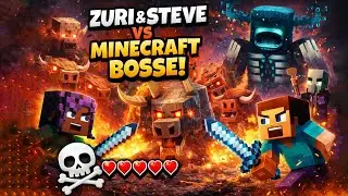 Zuri & Steve vs. Minecraft-Bosse 😱 | Warden, Ravager & mehr!