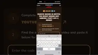Passive Income in Crypto: The Secret Behind DeFi Lending | Part 2 of 5 l MemeFi Youtube Video Code