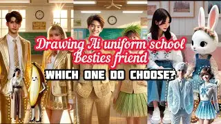 DRAWING AI UNIFORMS SCHOOL & BEASTIES FRIENDS WHICH ONE DO YOU CHOOSE?