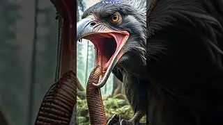 Big earthworm against predatory birds #shorts #eartworm #predatorybirds