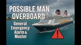 Disney cruise line Wish - Possible Man Overboard &ndash; General Emergency Alarm & Muster Procedure