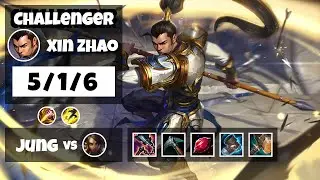Xin Zhao vs Nidalee KOREAN Challenger JUNGLE (5/1/6) - v12.1