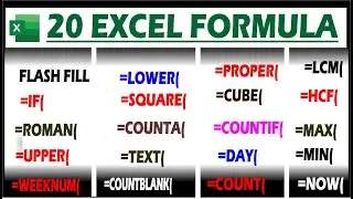 Excel Formulas for Beginners | 20 Useful Excel Formulas