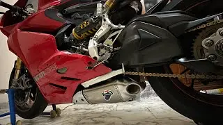 Installazione scarico Termignoni e collettori 70mm su ducati 1299 s 