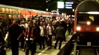 RB Leipzig vs Stuttgarter Kickers Sonderzug Ankunfkt Hbf. Leipzig