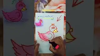 How to draw duck using -S/Easy draw Bird/Easy draw duck #easydrawing