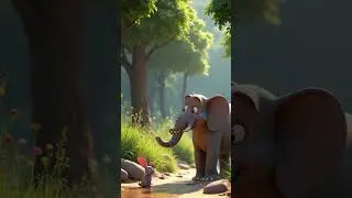 Helping Others | Kindness Lesson for Kids with an Elephant & a Bunny! #shorts #animals