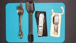 OLIFE OTiCLE01, GERBER ComplEAT, HAYVENHURST Camping Utensils 4in1, ROXON C1 3in1 Camping utensils.