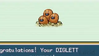 Pokemon Leaf Green Shiny Diglett Evolves to Shiny Dugtrio
