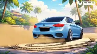 Cartoon BMW Burnout! 🏎️💨 Epic Car Launch Animation