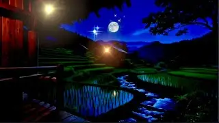 Moonlight Relaxation: Soothing Night Music with Gentle Cricket Sounds for Sleep & Meditation