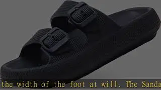 Weweya Sandals for Women and Men - Pillow Slippers - Double Buckle Adjustable Slides - EVA Flat San