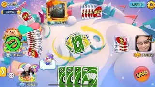 Won 3 Facebook Uno Card Game in a row & level up~ 🥳 (Ranked mode - Go Wild: Single x80)