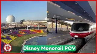 Disney's MONORAIL Ride POV TTC to EPCOT | Visual Update on EPCOT Construction
