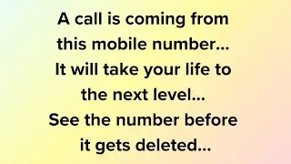🙏✝️God Message Today || A call is coming from this mobile number... || God Say