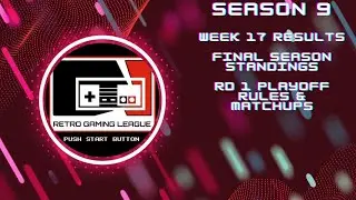 Season 9 Week 17  Results, Final Regular Season Standings, Playoff Bracket Reveal, Round 1 Game