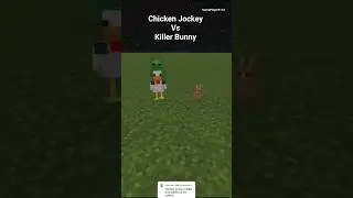Chicken Jockey Vs Killer Bunny #minecraft #mobbattle #mobbattles #mcpe #addon #shorts