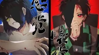 Tanjirp and inosuke dress up... emo?