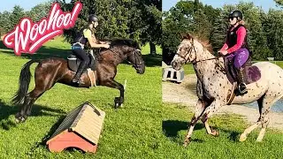 EXHILARATING CROSS COUNTRY SCHOOLING WITH 4 HORSES