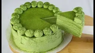This Matcha thousand layer cake is very delicious. Share it with your friends
