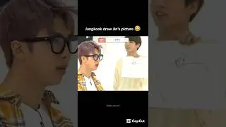 Jungkook draw Jin's picture 😂😂😂 #bts #shorts #jk #jin