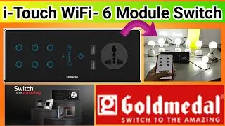 Goldmedal Home Automation 6 Module i-Touch Wi-Fi Panel | Touch, Wi-Fi, Remote, Google Alexa, Mobile