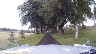 Arriving at Skibo Castle via the east gate