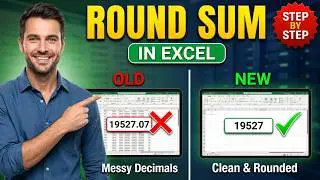 How to Use SUM with ROUND Function in Excel – Accurate Totals Every Time#Excel SUM + ROUND Function