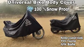 Autofy Universal Bike Body Cover With Inside RUBBER COATED | 100% Water & Snow Proof