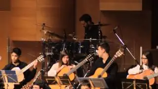 Drum Soloing at Athens Concert Hall(&Mu;έ&gamma;&alpha;&rho;&omicron; &Mu;&omicron;&upsilon;&sigma;&iota;&kappa;ή&sigmaf; &Alpha;&theta;&eta;&nu;ώ&nu;) with 200 Guitars