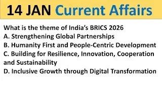14 January Current Affairs 2026 I Daily Current Affairs 2026 I English