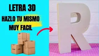DIY Letra R 3D: Manualidades F&aacute;ciles con Cart&oacute;n Reciclado