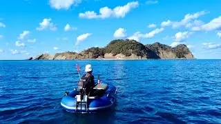巨大魚現る魔の島にゴムボートで渡って1泊2日の釣りキャンプサバイバルに挑むと・・・