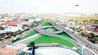 The Chaom Chao roundabout is a link between Phnom Penh and National Roads 3 and 4