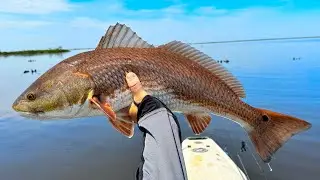 Catching GIANT Redfish From a KAYAK | Catch and Cook