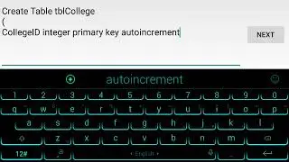 How to add or create a table using sqlite developer in android phones.