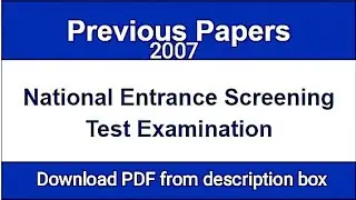 Previous Year Question Paper Of NEST  (2007)