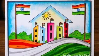 Republic day Drawing easy | 26 January Drawing | Happy Republic Day Drawing | Easy Poster Drawing