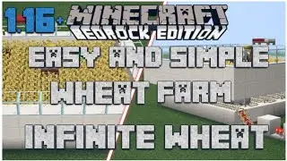 Minecraft 1.16 EASY Auto Wheat Farm Tutorial (bedrock/java edition/MCPE/Xbox/PS4/Switch/Windows10)
