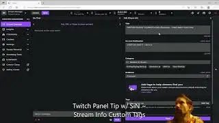 Twitch Stream Manager Panel Custom Tags Tip