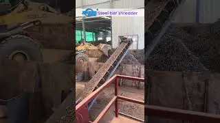 Steel bar shredder, steel bar crusher,steel bar recycling machine#shredder #machine #metalrecycling