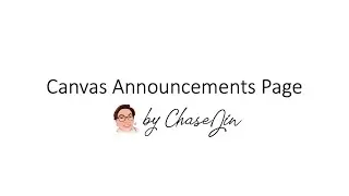 Canvas Announcements Page