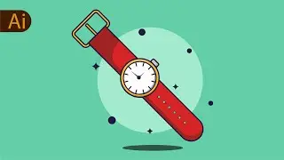Adobe Illustrator Tutorial-Create a Wrist Watch (100% Easy) vector