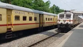 Memu train and SMVT - JSME Express train crossing at hoodi halt - bengaluru